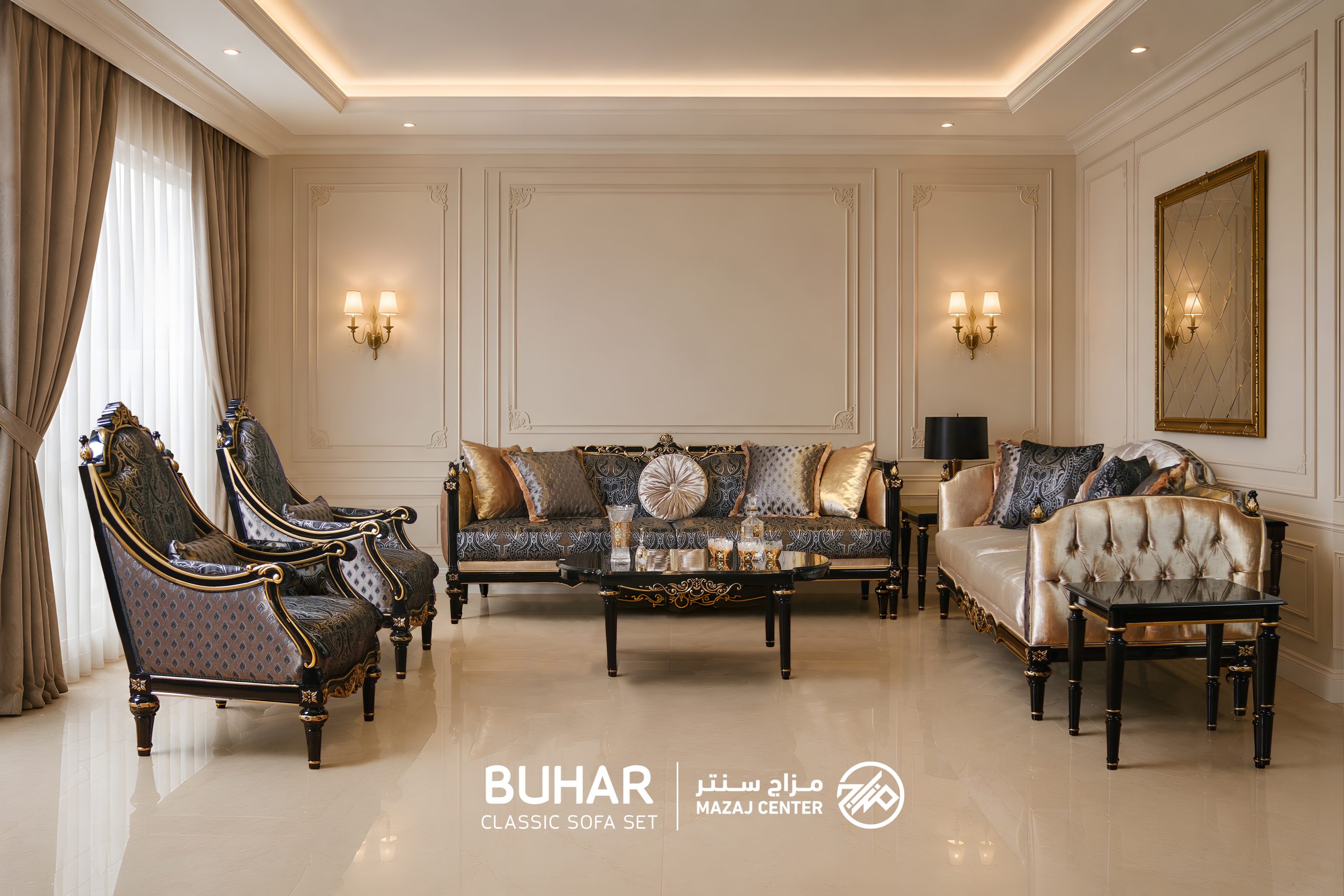 BU1 CLASSIC SOFA SET-BUHARA - Image 1