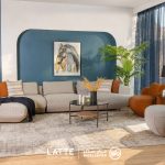 Gray corner living room set – LATTE
