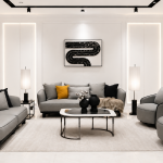 MODERN SOFA SET-SMOKED